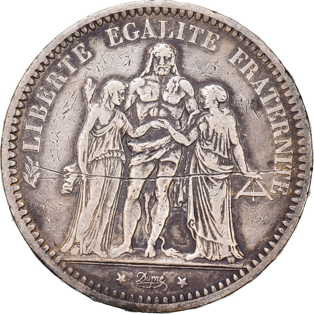 Coin, France, Hercule, 5 Francs, 1871, Paris, VF(30-35), Silver, KM:820.1