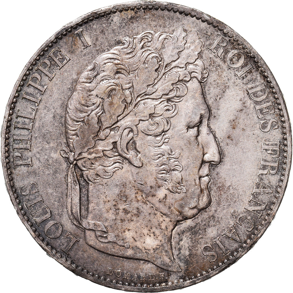 Münze, Frankreich, Louis-Philippe, 5 Francs, 1844, Paris, VZ, Silber, KM:749.1