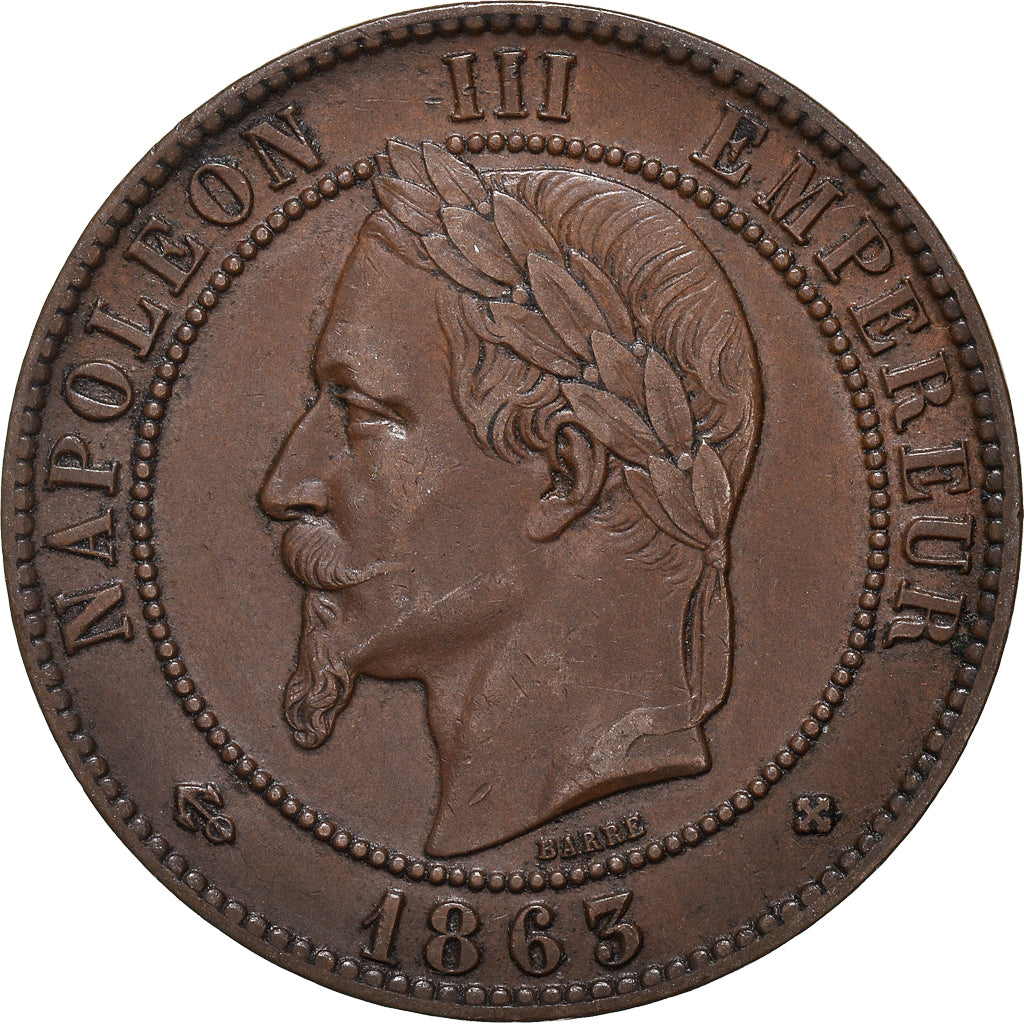 Münze, Frankreich, Napoleon III, Napoléon III, 10 Centimes, 1863, Strasbourg
