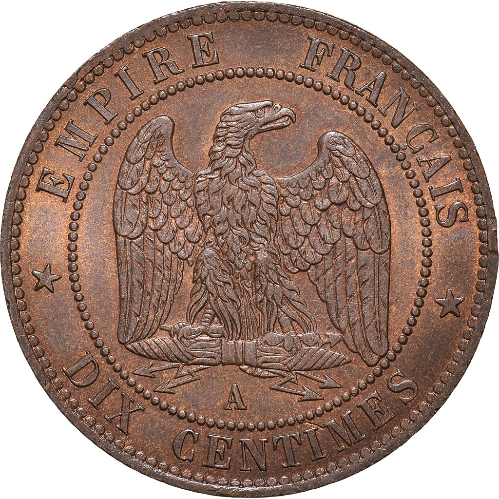Munten, Frankrijk, Napoleon III, Napoléon III, 10 Centimes, 1852, Paris, PR