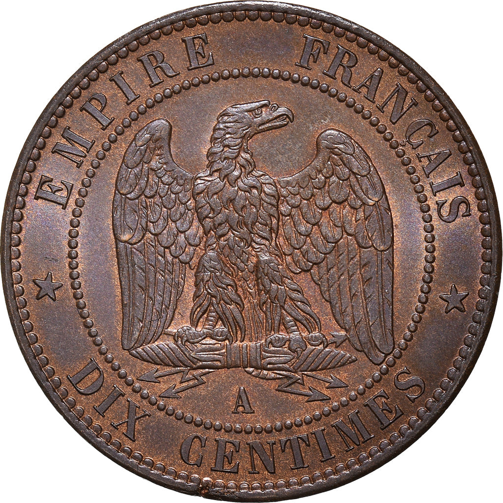 Moeda, França, Napoleon III, Napoléon III, 10 Centimes, 1852, Paris