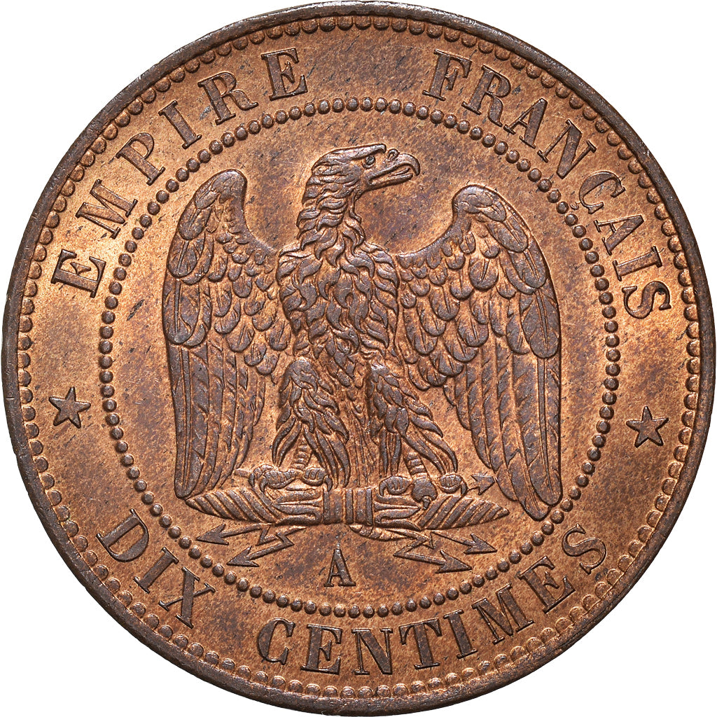 Munten, Frankrijk, Napoleon III, Napoléon III, 10 Centimes, 1852, Paris, PR+