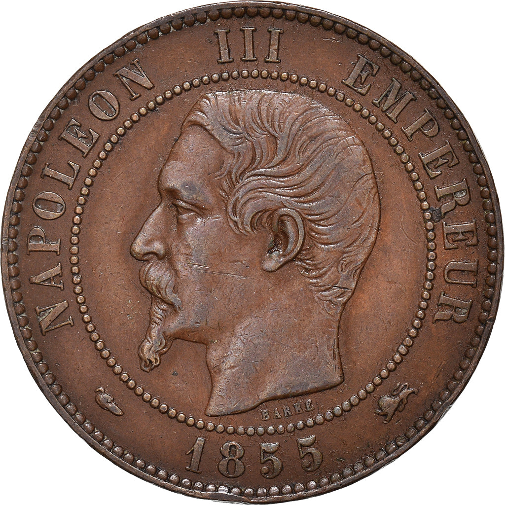 Munten, Frankrijk, Napoleon III, Napoléon III, 10 Centimes, 1855, Lyon, ZF