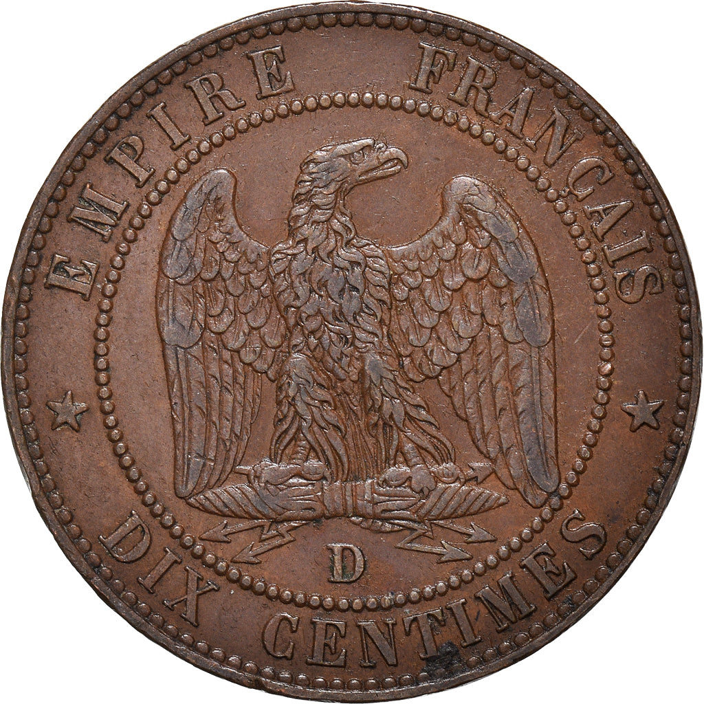 Munten, Frankrijk, Napoleon III, Napoléon III, 10 Centimes, 1855, Lyon, ZF