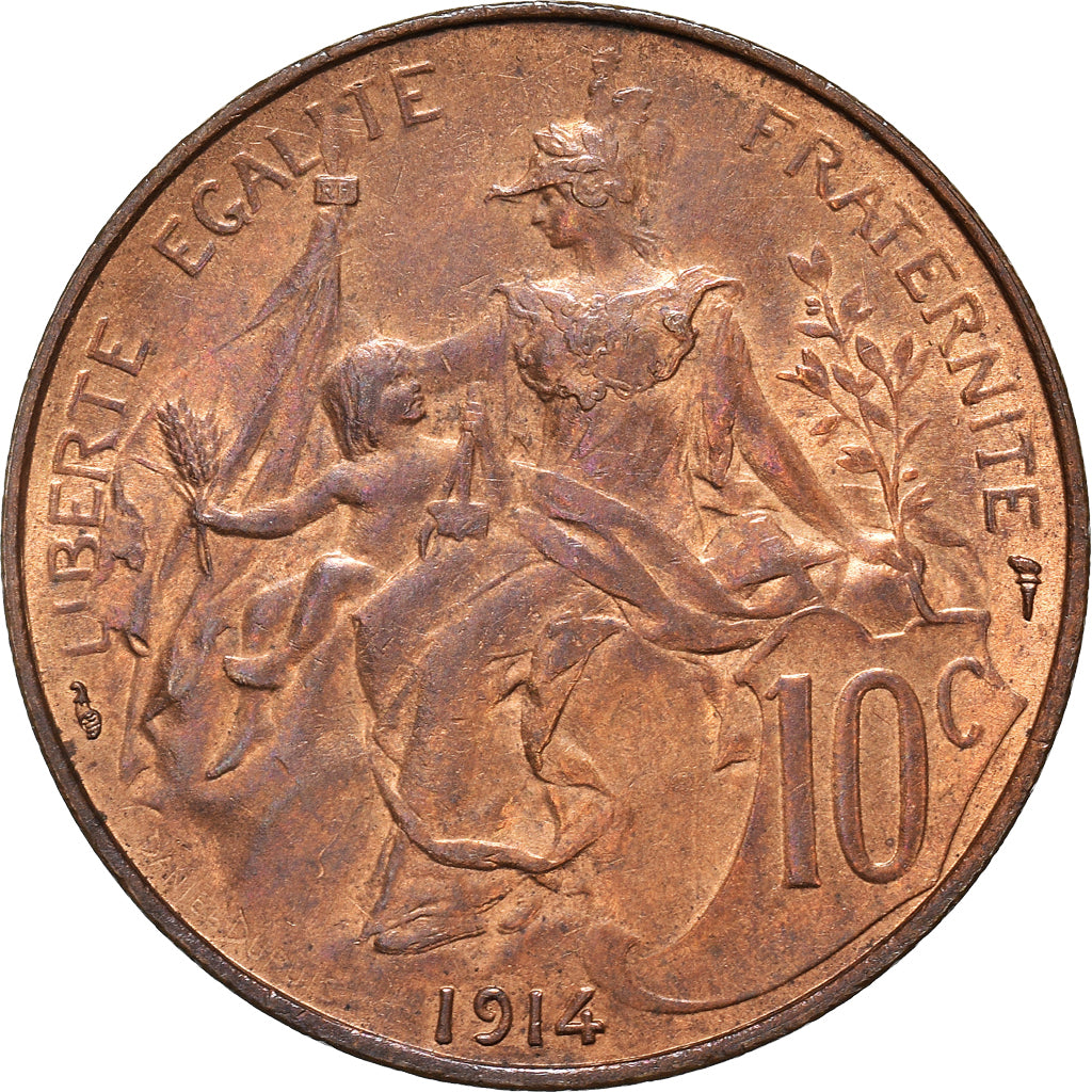 Monnaie, France, Dupuis, 10 Centimes, 1914, Paris, SUP+, Bronze, Gadoury:277
