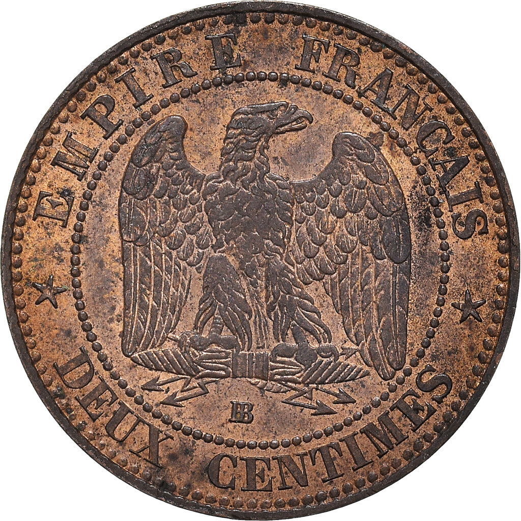 Coin, France, Napoleon III, Napoléon III, 2 Centimes, 1854, Strasbourg