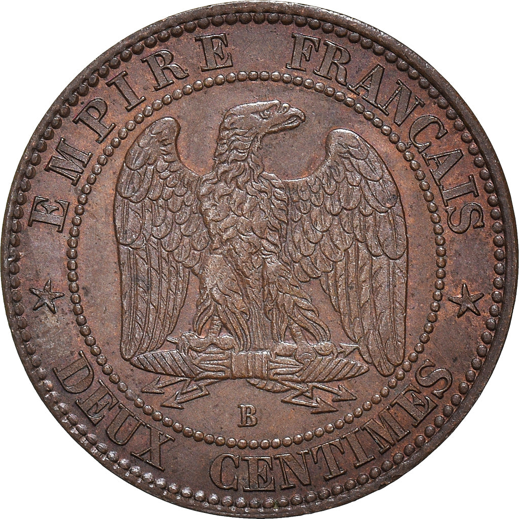 Monnaie, France, Napoleon III, Napoléon III, 2 Centimes, 1854, Rouen, TTB+