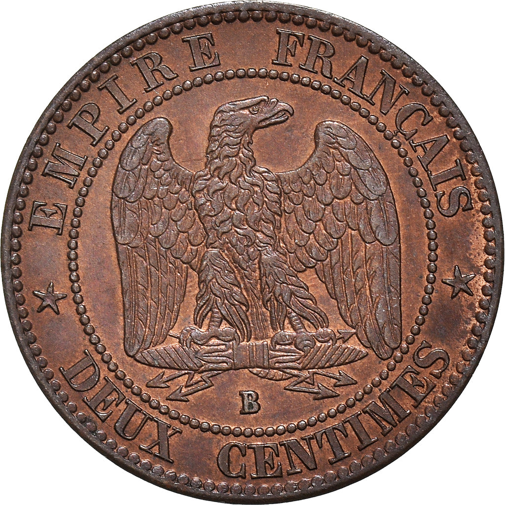 Moneta, Francia, Napoleon III, Napoléon III, 2 Centimes, 1856, Rouen, SPL-