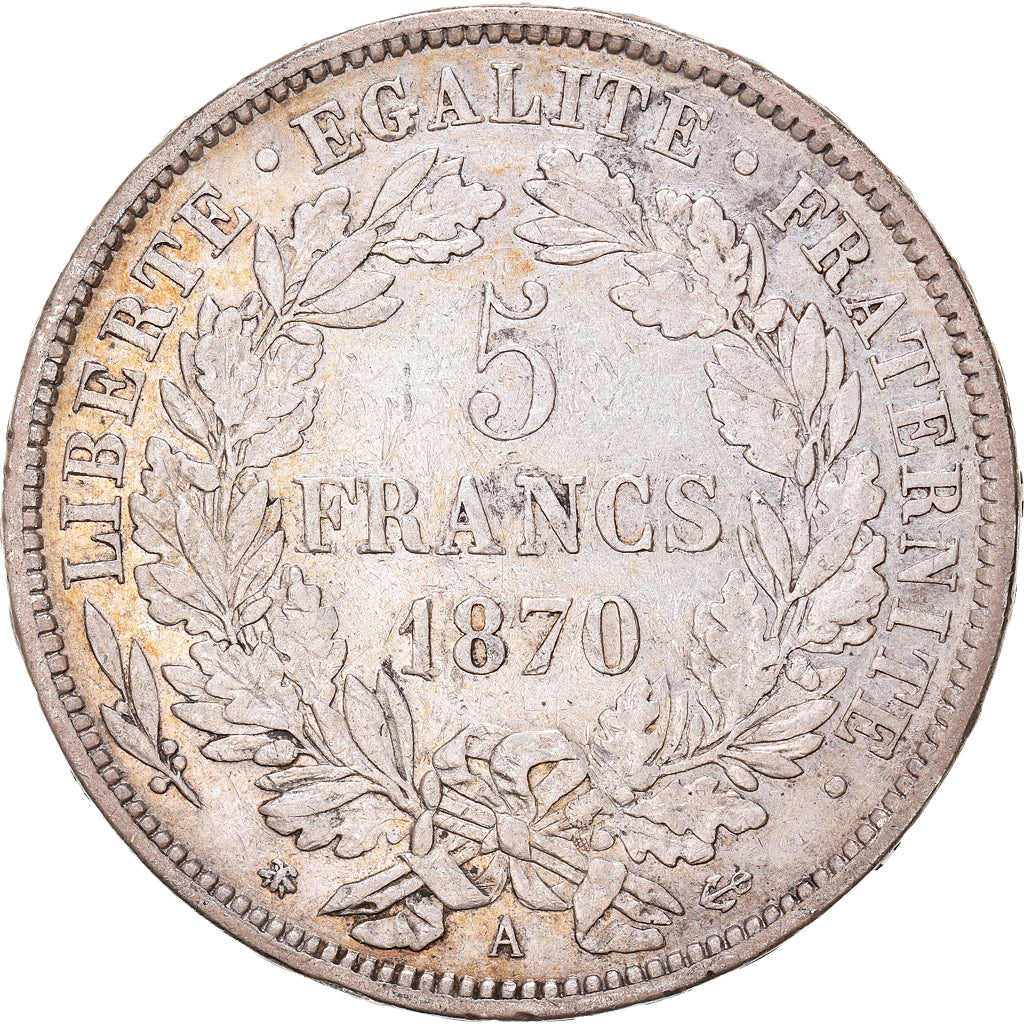 Monnaie, France, Cérès, 5 Francs, 1870, Paris, TTB, Argent, Gadoury:743