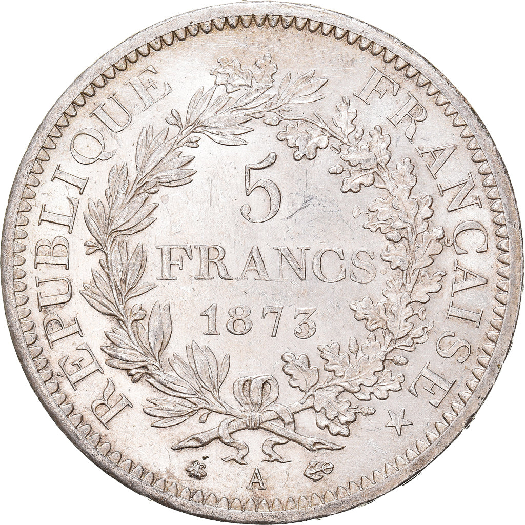 Coin, France, Hercule, 5 Francs, 1873, Paris, MS(60-62), Silver, KM:820.1