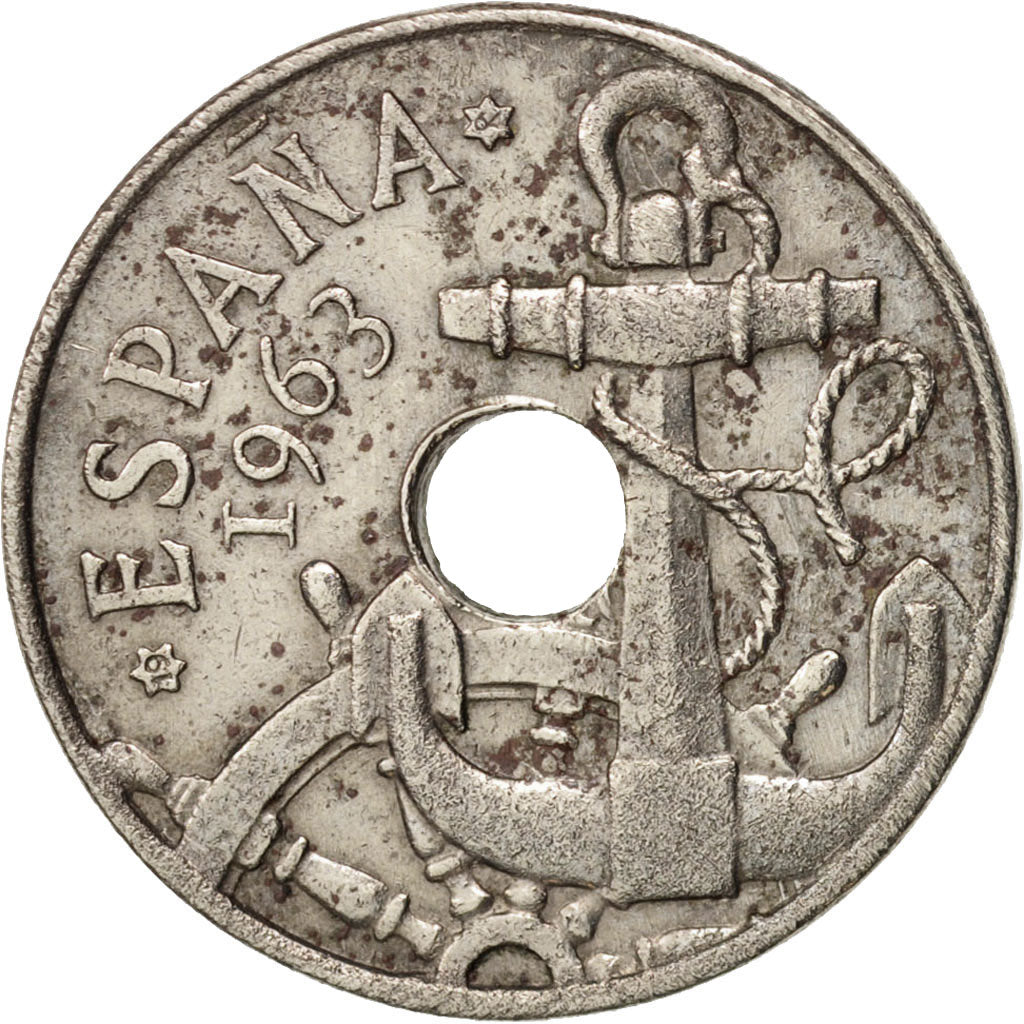 Münze, Spanien, Francisco Franco, caudillo, 50 Centimos, 1963, SS