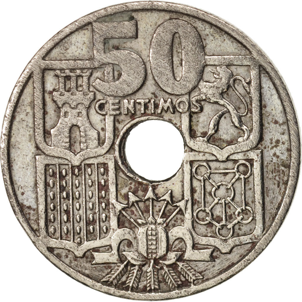 Münze, Spanien, Francisco Franco, caudillo, 50 Centimos, 1963, SS