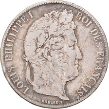 Moneta, Francia, Louis-Philippe, 5 Francs, 1838, Paris, MB+, Argento, KM:749.1
