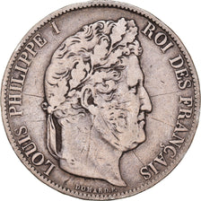 Moneta, Francia, Louis-Philippe, 5 Francs, 1847, Paris, MB, Argento, KM:749.1