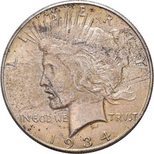 Moeda, Estados Unidos da América, Peace Dollar, Dollar, 1934, U.S. Mint, San
