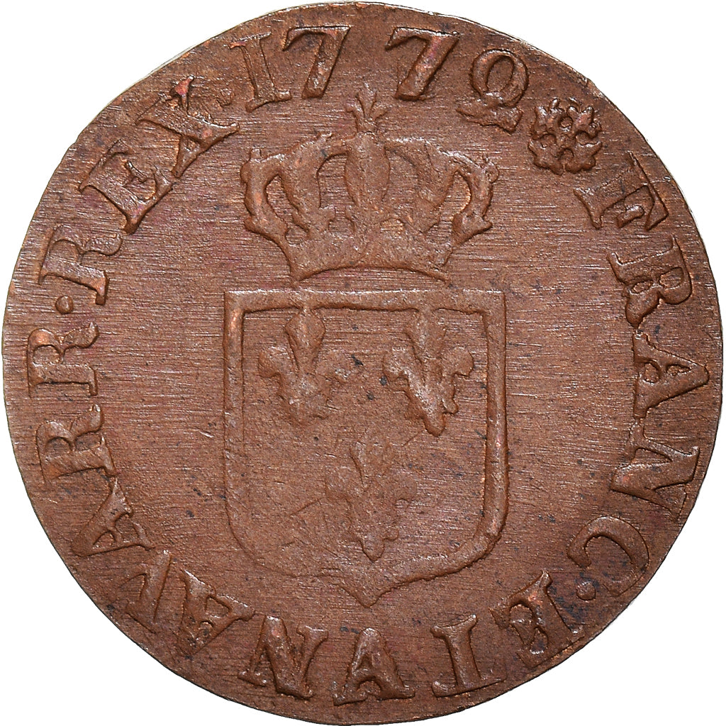 Moneda, Francia, Louis XV, Liard à la vieille tête, Liard, 1772, Paris, MBC+