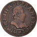 Moneda, Francia, Henri III, Double Tournois, 1585, Paris, BC+, Cobre