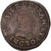 Moeda, França, Henri III, Double Tournois, 1589, Saint Lô, VF(20-25), Cobre