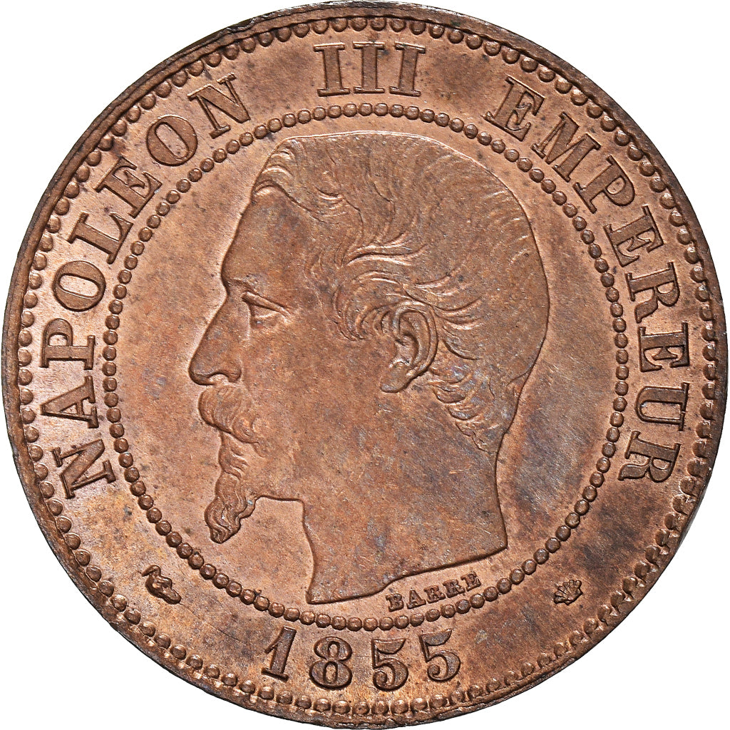 Munten, Frankrijk, Napoleon III, Napoléon III, 2 Centimes, 1855, Marseille, PR