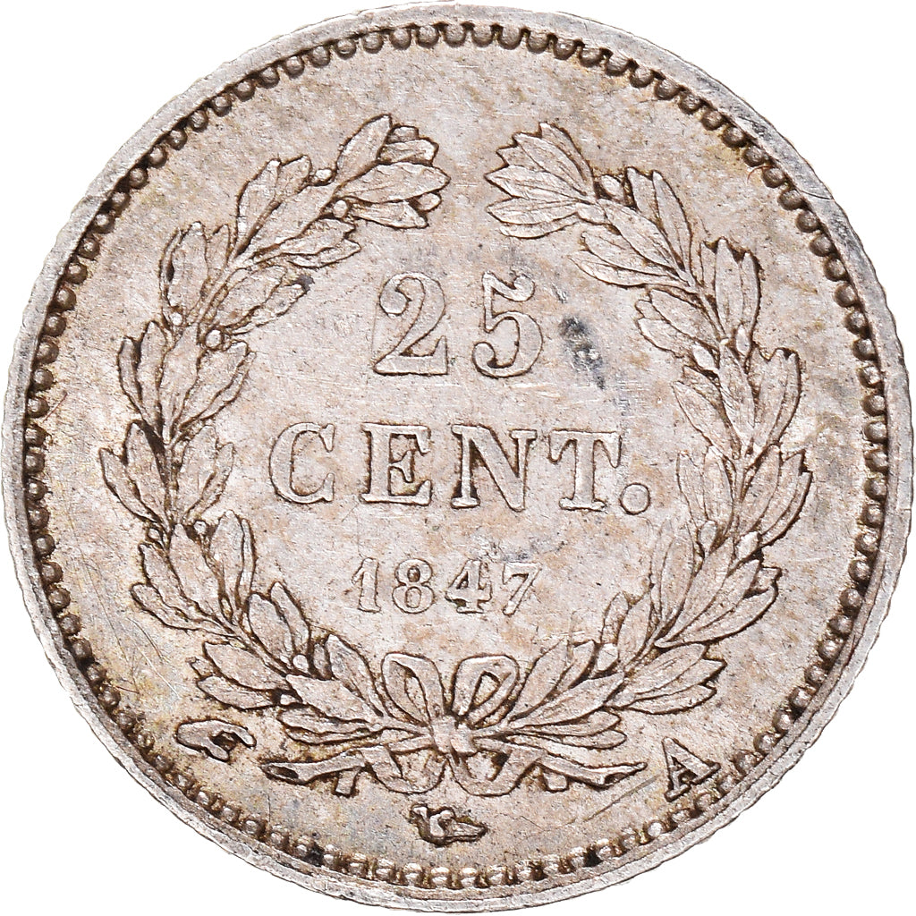 Coin, France, Louis-Philippe, 25 Centimes, 1847, Paris, AU(50-53), Silver