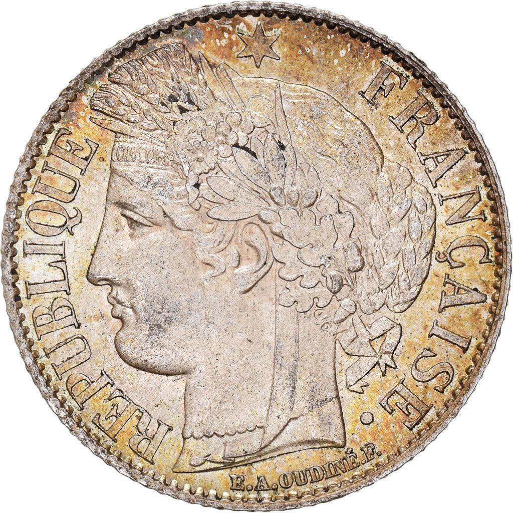 Moneta, Francja, Cérès, Franc, 1895, Paris, AU(55-58), Srebro, KM:822.1