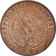 Coin, France, Cérès, 2 Centimes, 1879, Paris, Petit A, AU(55-58), Bronze