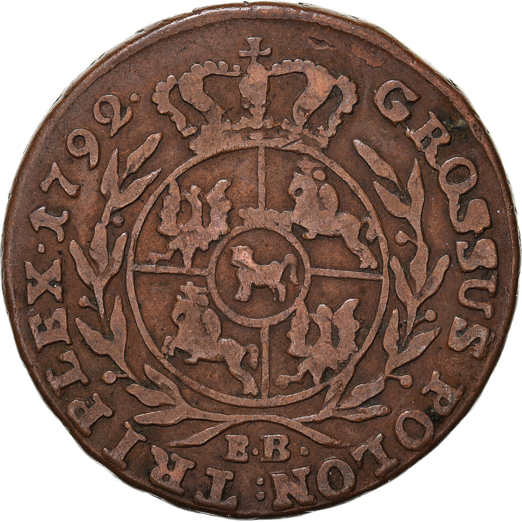 Munten, Polen, Stanislaus Augustus, 3 Grosze, 1/2 Szostak - 3 Kruzierz, 1792