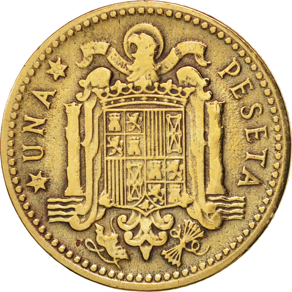 Moneta, Spagna, Francisco Franco, caudillo, Peseta, 1953, BB, Alluminio-bronzo