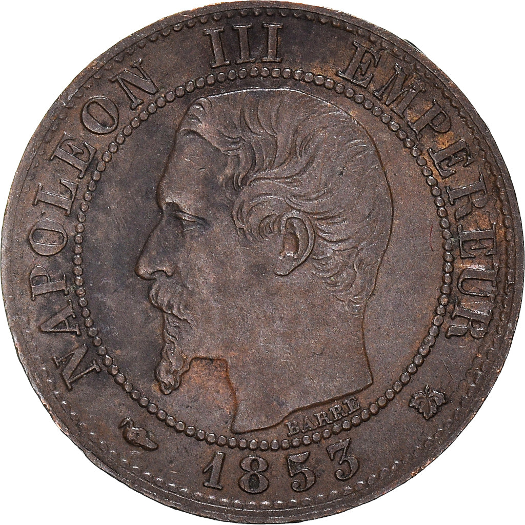 Moneta, Francja, Napoleon III, Napoléon III, Centime, 1853, Bordeaux
