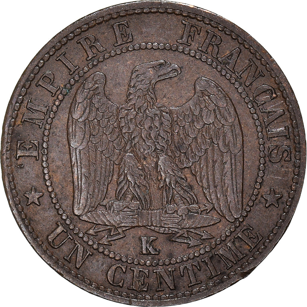 Moneta, Francja, Napoleon III, Napoléon III, Centime, 1853, Bordeaux