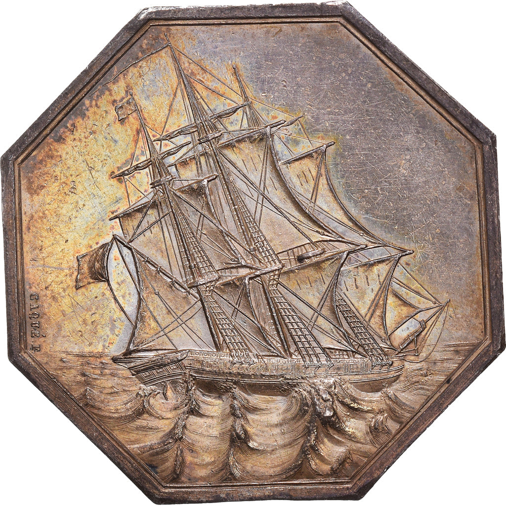 France, Token, Le Havre, Compagnie Commerciale d'Assurances Maritimes, Caqué