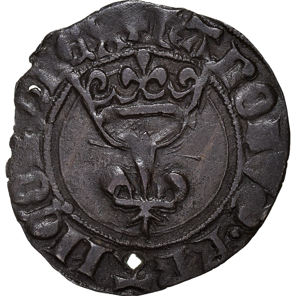 Münze, Frankreich, Charles VI, Double Tournois, Niquet, 1421, Uncertain Mint