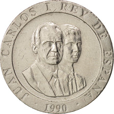 Spain, Juan Carlos I, 200 Pesetas, 1990, EF(40-45), Copper-nickel, KM:855