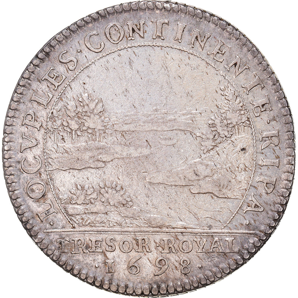 France, Token, Louis XIV, Trésor Royal, 1698, EF(40-45), Silver, Feuardent:1948