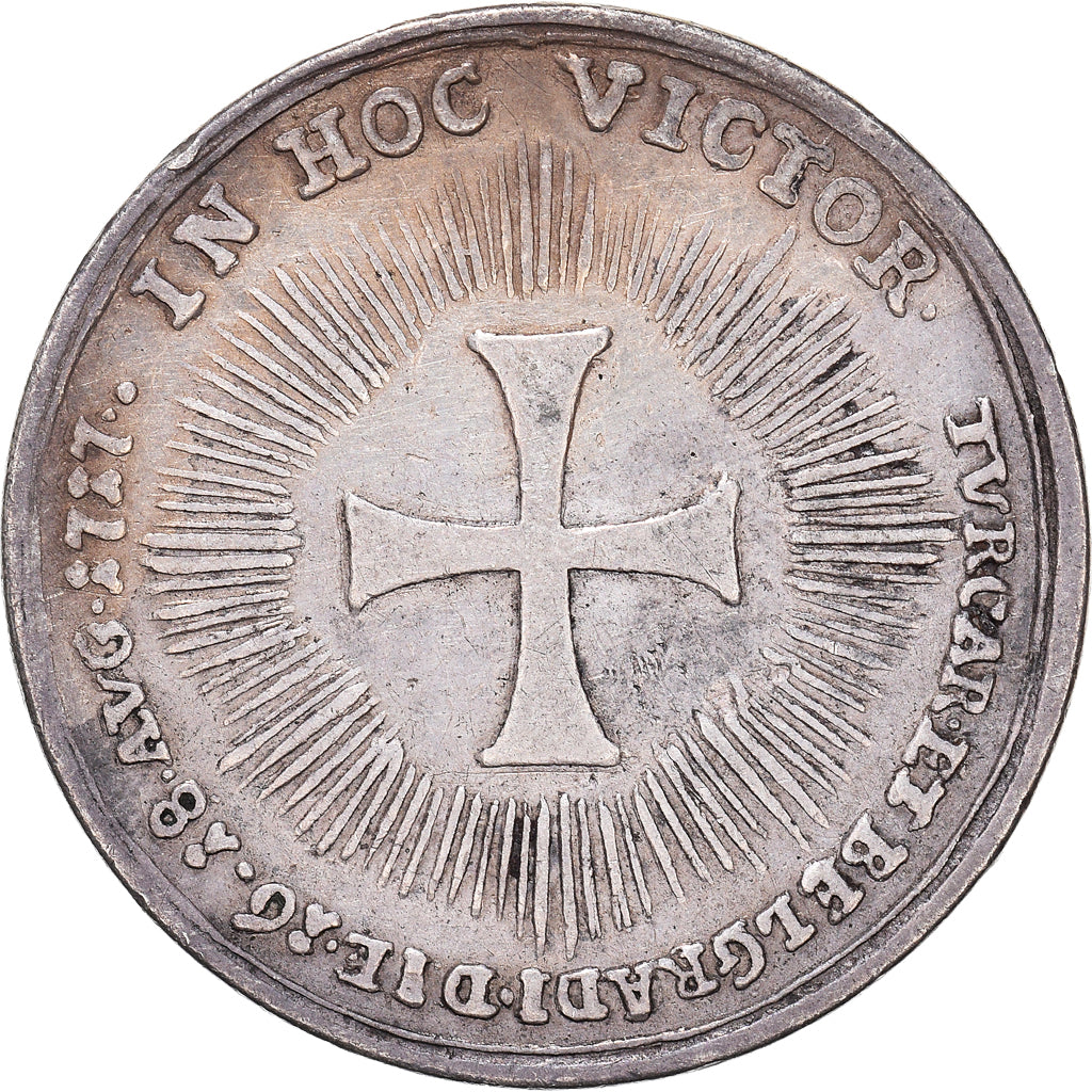 Germania, medaglia, Karl VI, Victory over Turks at Belgrad, 1717, MB, Argento