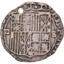 Coin, Spain, Fernando & Isabel, Real, Sevilla, VF(30-35), Silver