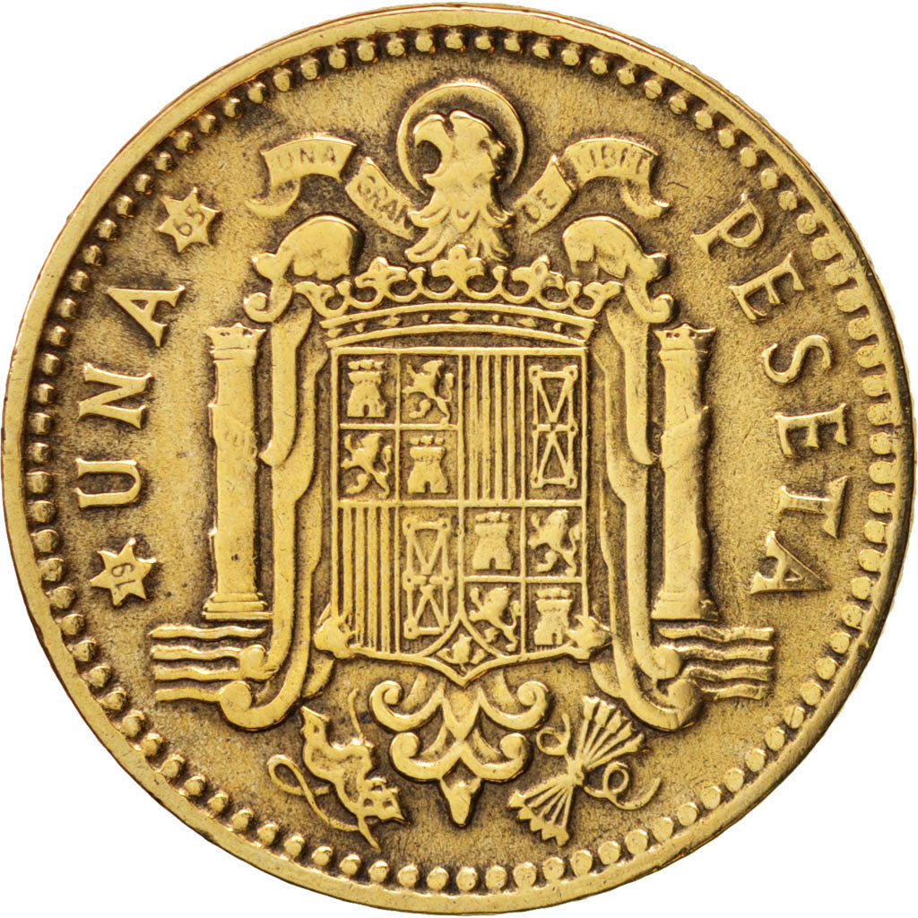 Moneta, Spagna, Francisco Franco, caudillo, Peseta, 1963, BB, Alluminio-bronzo