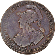 Munten, Frankrijk, 2 Sols 6 Deniers, 1791, FR, Koper, KM:Tn37, Brandon:210a