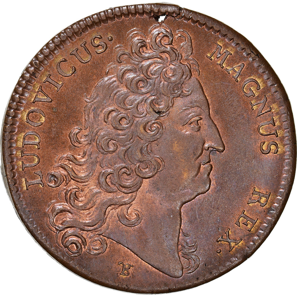 France, Token, Louis XIV, Parties et Revenus Casuels, 1711, MS(60-62), Copper
