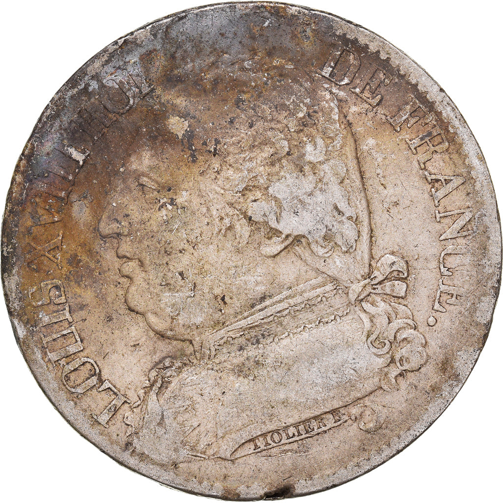 Monnaie, France, Louis XVIII, Louis XVIII, 5 Francs, 1814, Bayonne, TB+, Argent