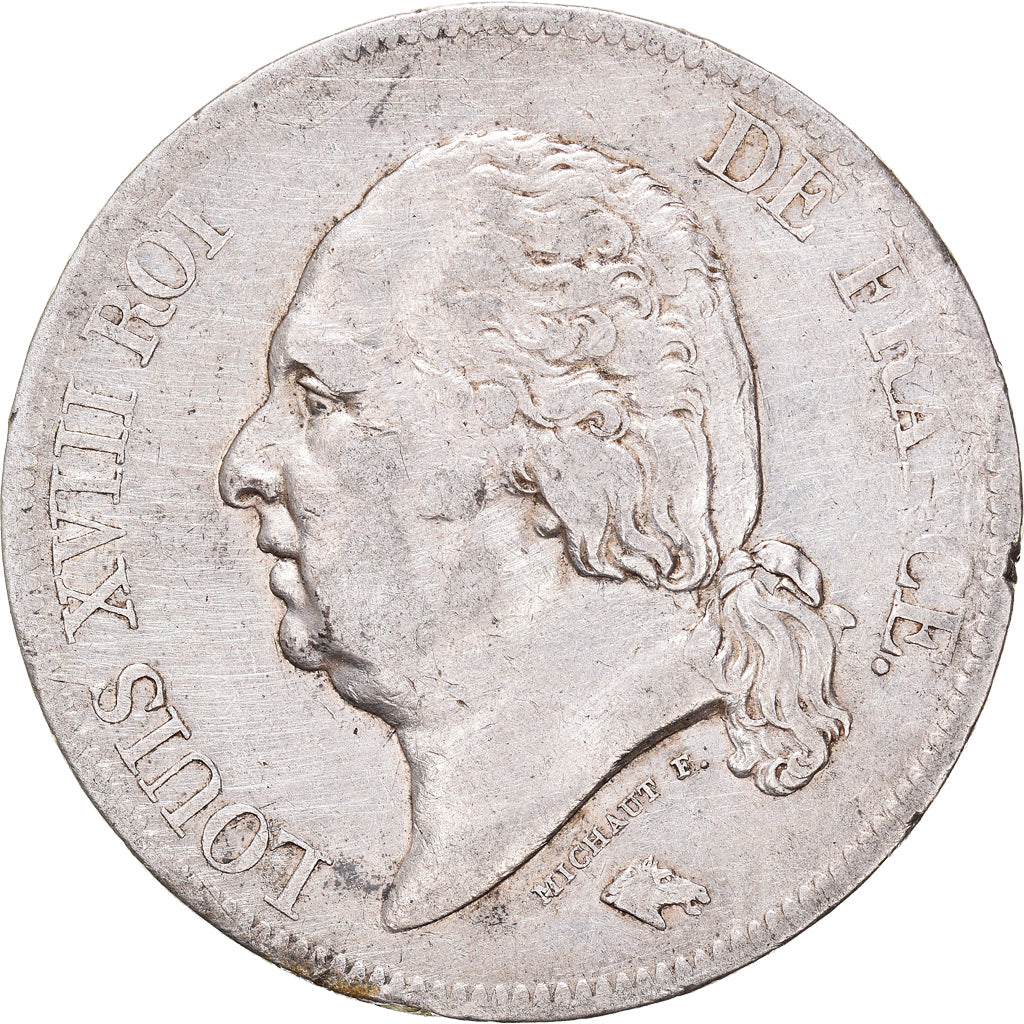 Monnaie, France, Louis XVIII, Louis XVIII, 5 Francs, 1817, Paris, TTB, Argent