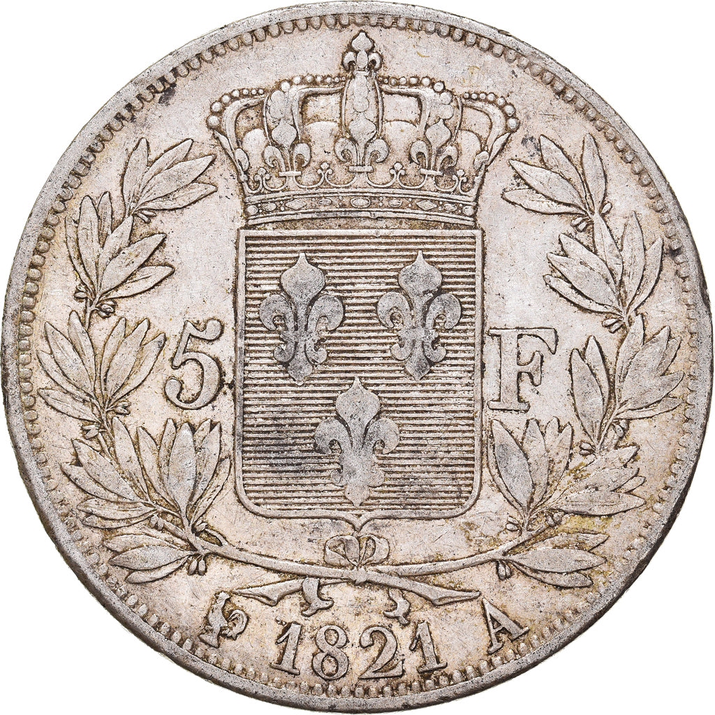 Münze, Frankreich, Louis XVIII, Louis XVIII, 5 Francs, 1821, Paris, SS+