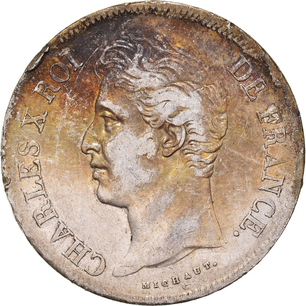 Monnaie, France, Charles X, 5 Francs, 1827, Lille, TTB, Argent, Gadoury:644