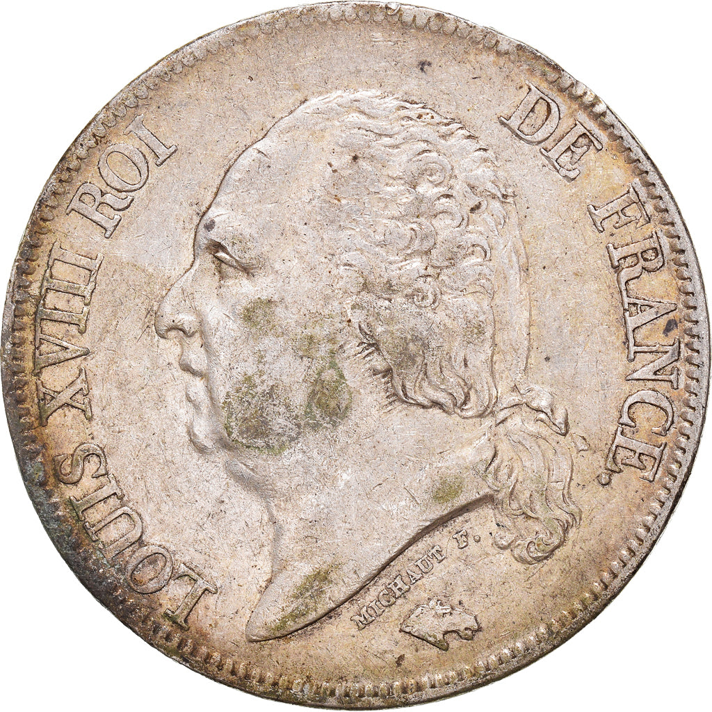 Coin, France, Louis XVIII, Louis XVIII, 5 Francs, 1819, Rouen, EF(40-45)