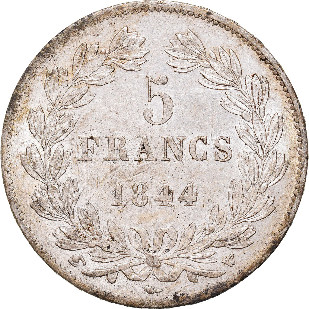 Coin, France, Louis-Philippe, 5 Francs, 1844, Lille, AU(55-58), Silver