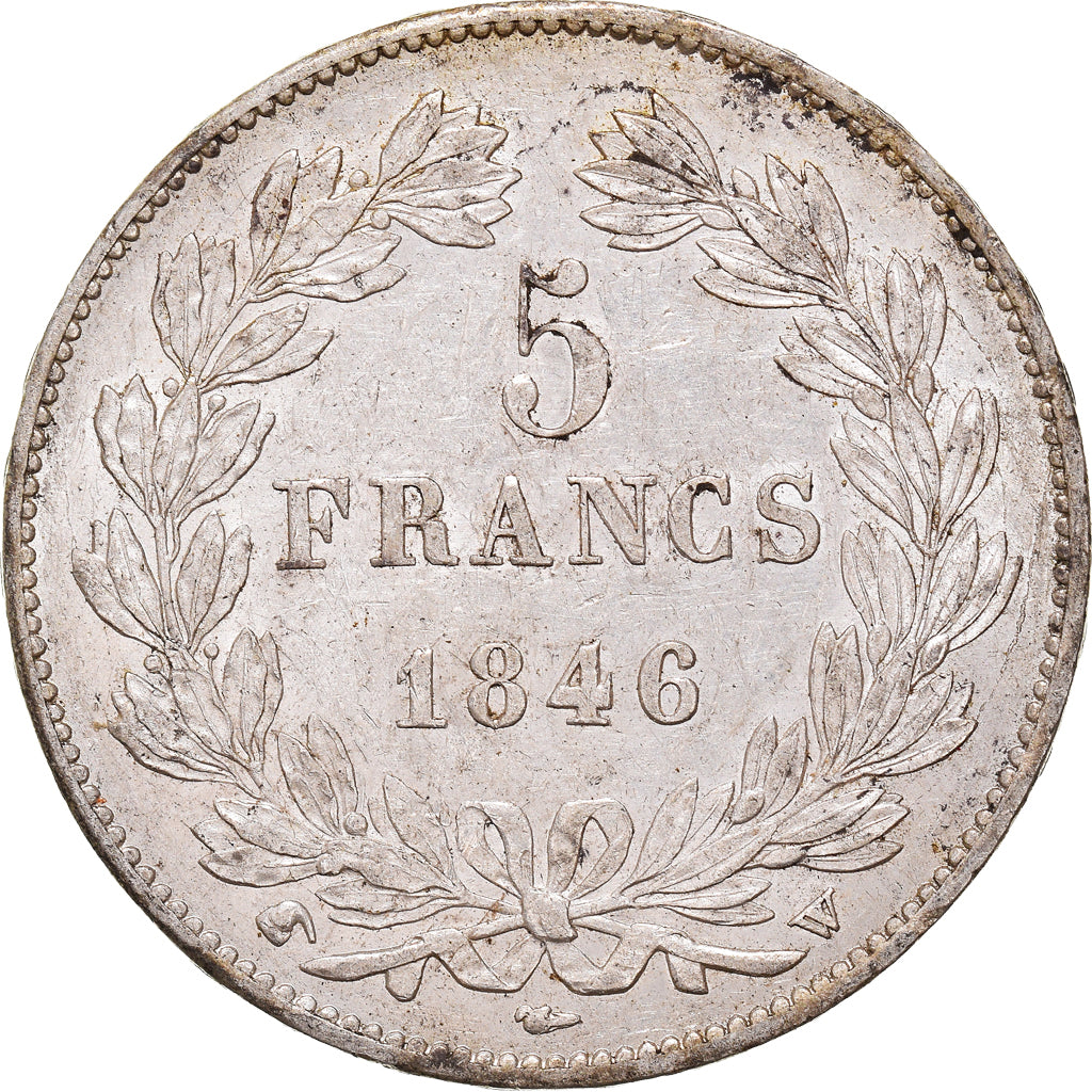 Coin, France, Louis-Philippe, 5 Francs, 1846, Lille, AU(50-53), Silver