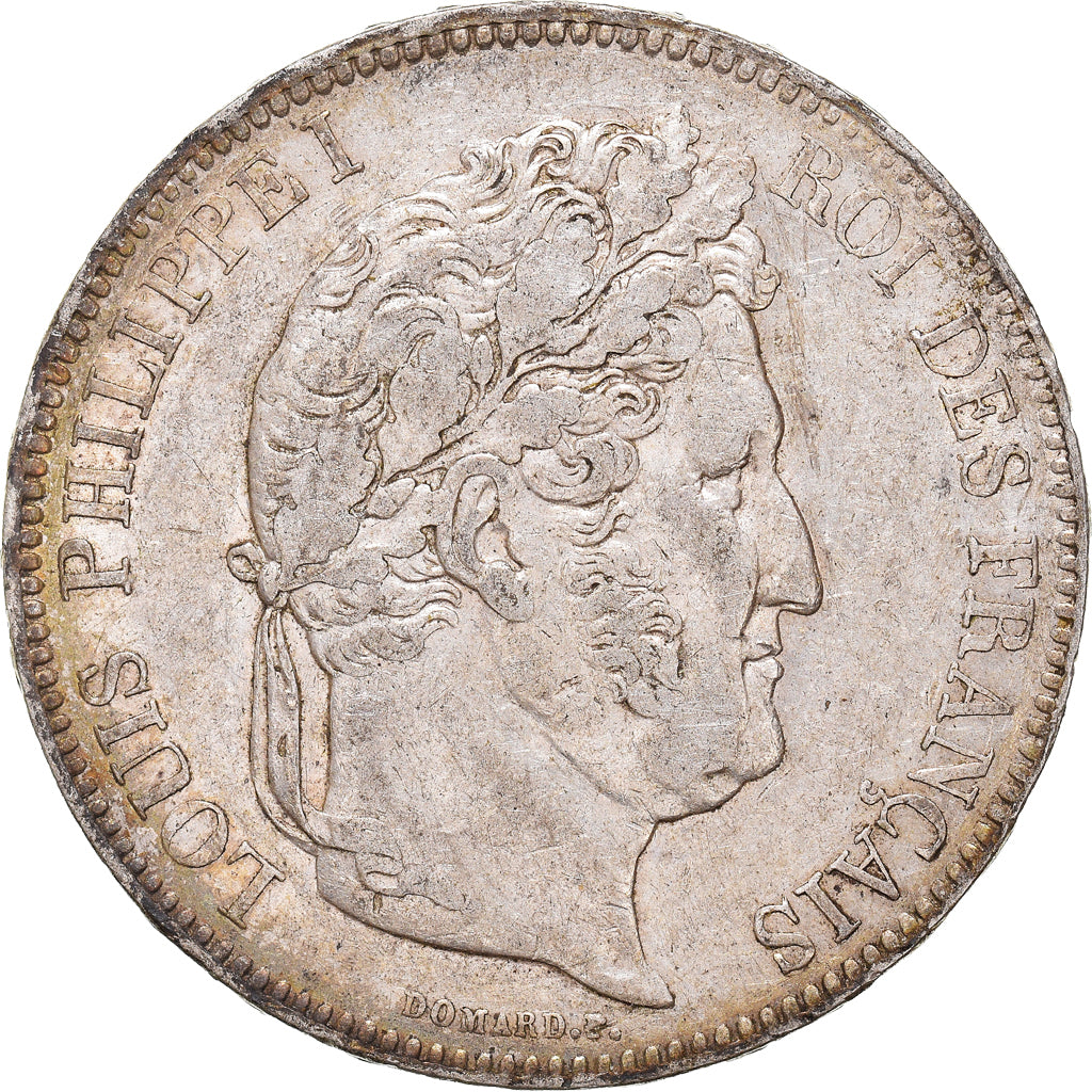 Moneda, Francia, Louis-Philippe, 5 Francs, 1833, Toulouse, MBC, Plata, KM:749.9