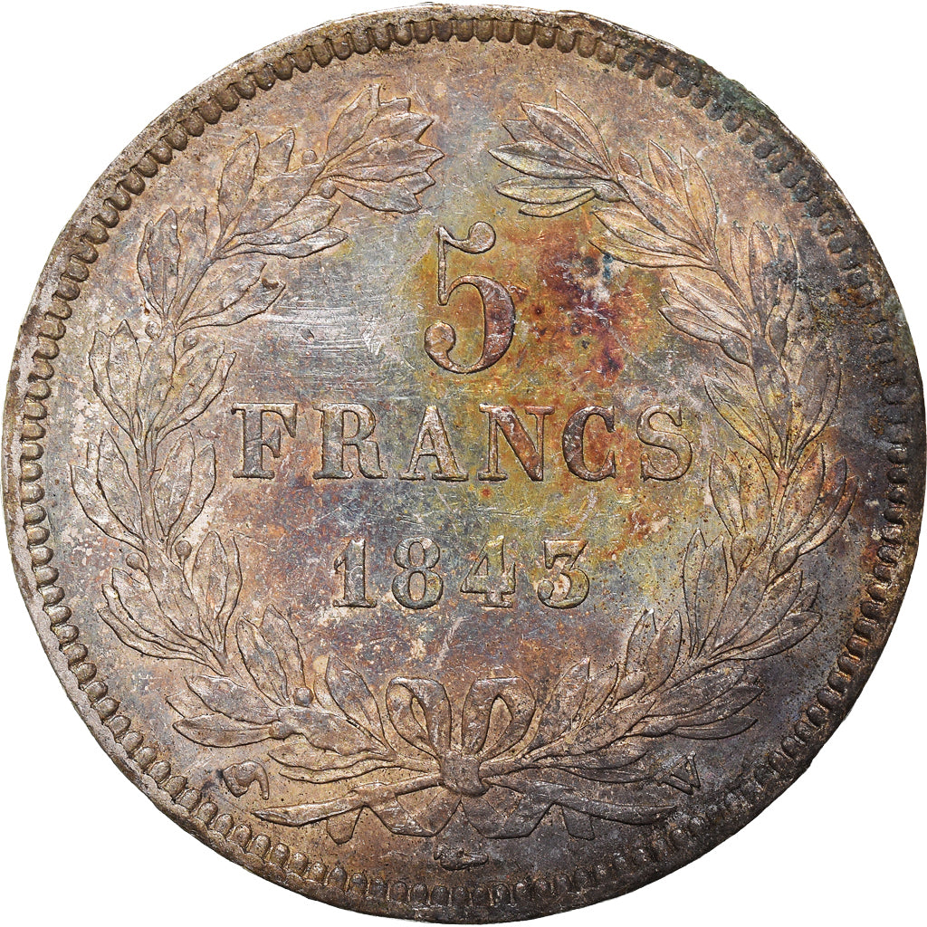 Coin, France, Louis-Philippe, 5 Francs, 1843, Lille, AU(50-53), Silver