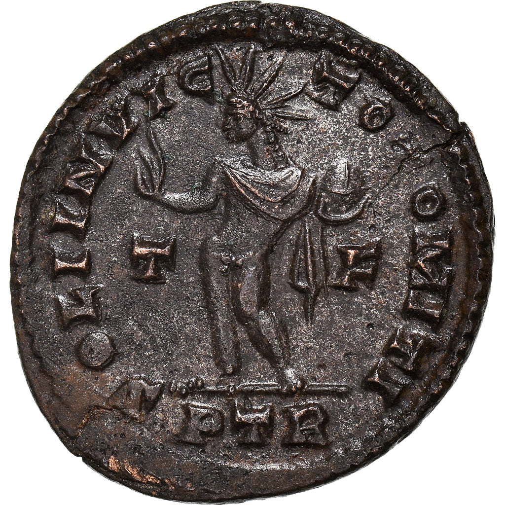 Moneta, Constantine I, Follis, AD 310-313, Trier, AU(55-58), Miedź, RIC:42