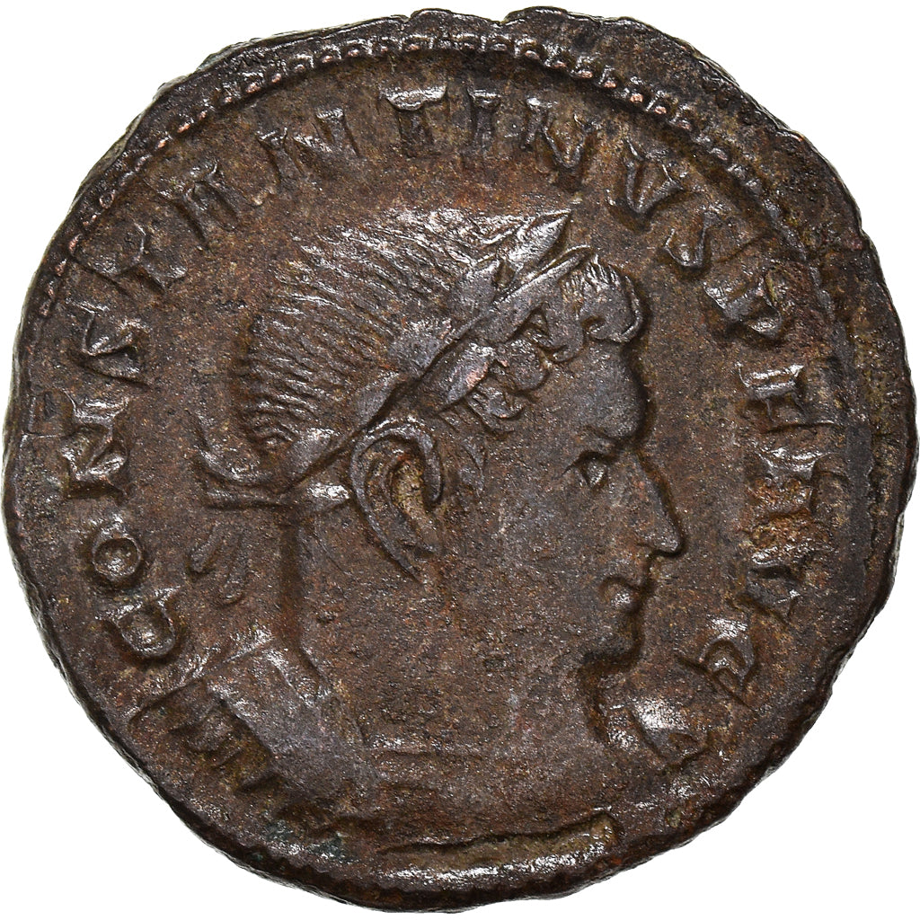 Coin, Constantine I, Follis, AD 310-313, Trier, AU(50-53), Copper, RIC:42